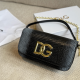Black Casual Letters Metal Accessories Trim Bags