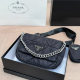 Black Casual Letters Chains Bags