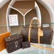 Brown Casual Letters Zipper Bags