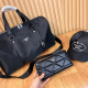 Black Casual Letters Zipper Bags