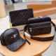Black Casual Letters Zipper Bags