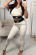 Apricot Sportswear Letters O Neck Sleeveless Two Pieces