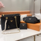 Black Casual Letters Zipper Bags