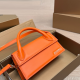 Orange Casual Letters Patchwork Bags