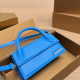 Blue Casual Letters Patchwork Bags