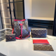 Red-brown Casual Letters Patchwork Bags