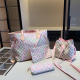 White Pink Casual Letters Patchwork Bags