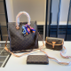 Brown Casual Letters Patchwork Bags