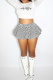 Black Casual Print Patchwork O Neck Long Sleeve Two Pieces