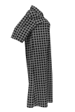 Red Casual Plaid Buckle Turndown Collar Tops