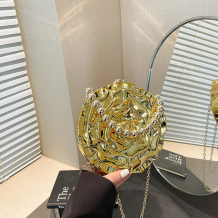 Gold Daily Flowers Pearls Decor Bags
