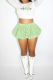Light Green Casual Print Patchwork O Neck Long Sleeve Two Pieces