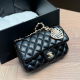 Black Casual Letters Patchwork Bags