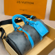 Blue Casual Letters Zipper Bags