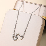 Silver Casual Heart Shaped Chains Necklaces