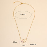 Silver Casual Heart Shaped Chains Necklaces