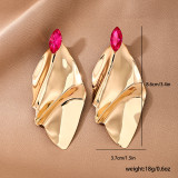 Gold Daily Rhombus Irregular Earrings