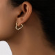 Gold Daily Heart Shaped Hollow Out Earrings