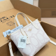 White Casual Letters Patchwork Bags