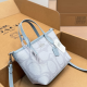 Blue Casual Letters Patchwork Bags