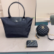 Black Casual Letters Patchwork Bags
