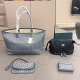 Grey Casual Letters Patchwork Bags