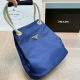 Blue Daily Letters Patchwork Bags