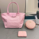 Pink Casual Letters Patchwork Bags