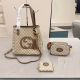Brown Casual Letters Zipper Bags