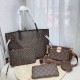 Brown Casual Letters Zipper Bags
