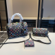 Black Casual Letters Zipper Bags