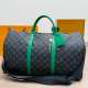 Green Casual Letters Zipper Bags