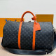 Orange Casual Letters Zipper Bags