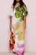 Colour Casual Vacation Print Backless Oblique Collar Long Dresses