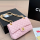 Pink Casual Letters Chains Bags