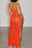 Red Sexy Solid Color Lace 3 Piece Sets