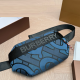 Blue Daily Letters Patchwork Bags