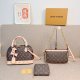 Brown Daily Letters Zipper Bags