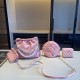 Pink Daily Letters Patchwork Bags