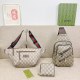 Khaki Casual Letters Zipper Bags