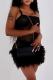 Black Sexy Solid Color See-Through Spaghetti Strap Wrapped Skirt Dresses