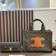 Brown Daily Letters Patchwork Bags