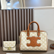 Cream White Daily Letters Zipper Bags