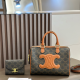 Brown Daily Letters Zipper Bags