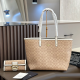 White Brown Daily Letters Patchwork Bags