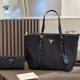 Black Daily Letters Zipper Bags
