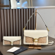 Cream White Daily Letters Metal Accessories Trim Bags