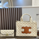 Cream White Daily Letters Patchwork Bags