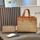 Brown Daily Letters Patchwork Bags