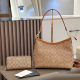 Brown Daily Letters Zipper Bags
